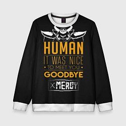 Свитшот детский Human it was nice, цвет: 3D-белый