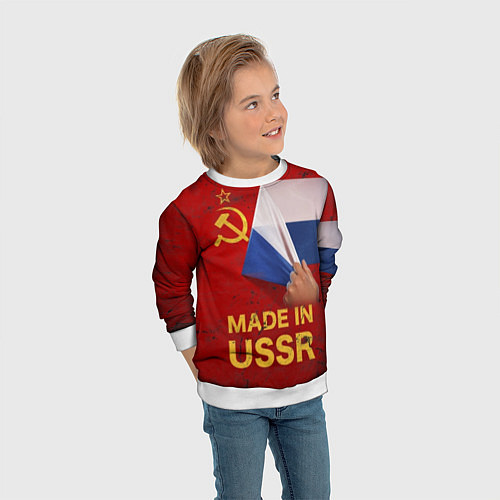 Детский свитшот MADE IN USSR / 3D-Белый – фото 3