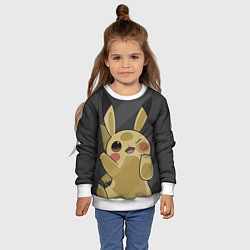 Свитшот детский Pikachu, цвет: 3D-белый — фото 2