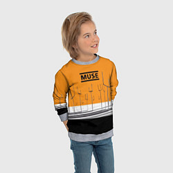 Свитшот детский Muse: Orange Mood, цвет: 3D-меланж — фото 2