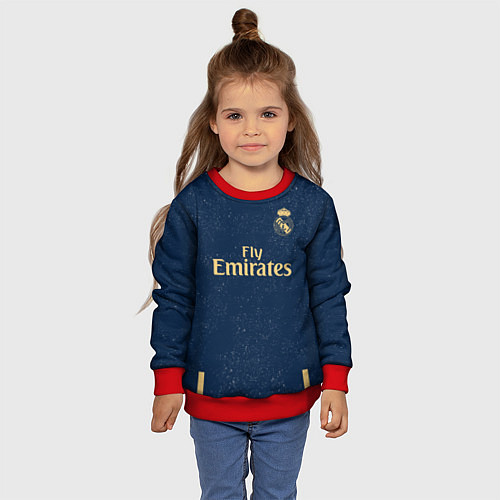 Детский свитшот Sergio Ramos away 19-20 / 3D-Красный – фото 4