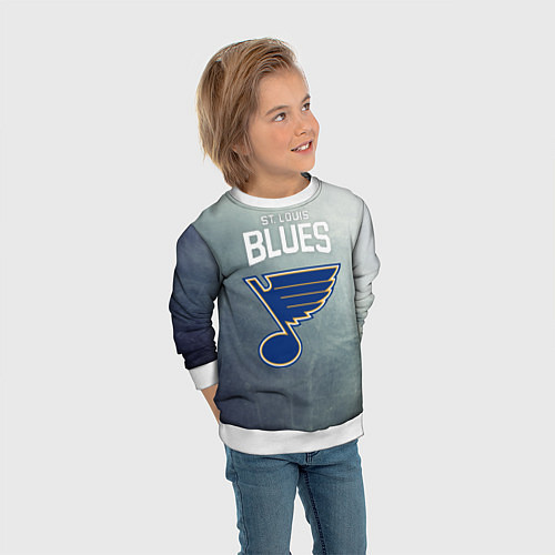 Детский свитшот St Louis Blues / 3D-Белый – фото 3