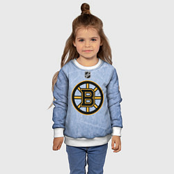Свитшот детский Boston Bruins: Hot Ice, цвет: 3D-белый — фото 2