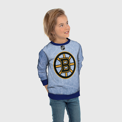Детский свитшот Boston Bruins: Hot Ice / 3D-Синий – фото 3