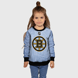 Свитшот детский Boston Bruins: Hot Ice, цвет: 3D-черный — фото 2