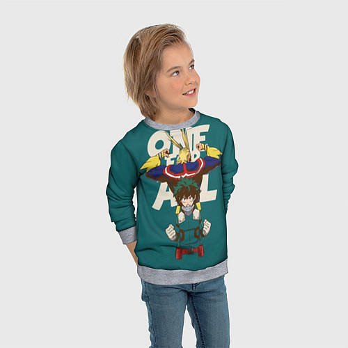 Детский свитшот Моя геройская академия / 3D-Меланж – фото 3
