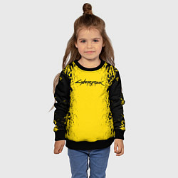 Свитшот детский Cyberpunk 2077 Samurai logo, цвет: 3D-черный — фото 2