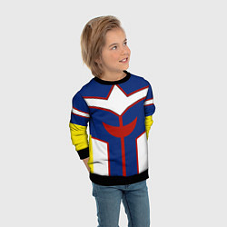 Свитшот детский ALL MIGHT MY HERO ACADEMIA MHA МОЯ ГЕРОЙСКАЯ АКАДЕ, цвет: 3D-черный — фото 2