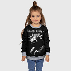 Свитшот детский Король и Шут Анархия спина, цвет: 3D-меланж — фото 2
