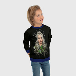 Свитшот детский BILLIE EILISH, цвет: 3D-синий — фото 2