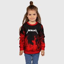 Свитшот детский METALLICA НА СПИНЕ, цвет: 3D-красный — фото 2