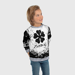 Свитшот детский ЧЁРНЫЙ КЛЕВЕР, цвет: 3D-меланж — фото 2