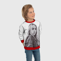 Свитшот детский BILLIE EILISH, цвет: 3D-красный — фото 2