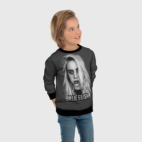 Детский свитшот BILLIE EILISH / 3D-Черный – фото 3