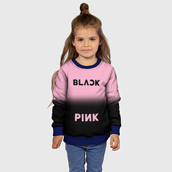 Свитшот детский Blackpink - розово-черный, цвет: 3D-синий — фото 2