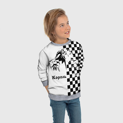 Детский свитшот Король и Шут / 3D-Меланж – фото 3