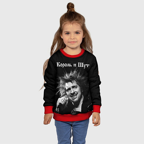 Детский свитшот Король и Шут / 3D-Красный – фото 4