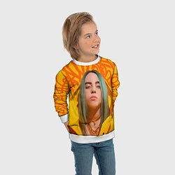 Свитшот детский Billie Eilish, цвет: 3D-белый — фото 2