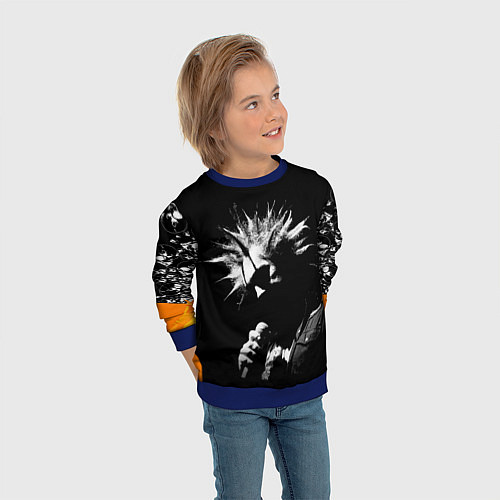 Детский свитшот Король и Шут Анархия спина / 3D-Синий – фото 3