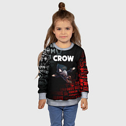 Свитшот детский BRAWL STARS CROW, цвет: 3D-меланж — фото 2