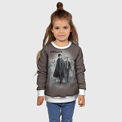 Свитшот детский Sherlock, цвет: 3D-белый — фото 2