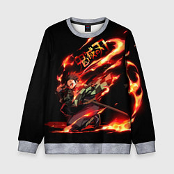 Свитшот детский Demon Slayer, цвет: 3D-меланж