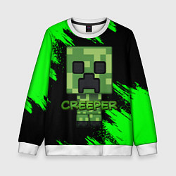 Свитшот детский MINECRAFT CREEPER, цвет: 3D-белый