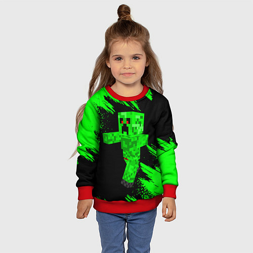 Детский свитшот MINECRAFT / 3D-Красный – фото 4