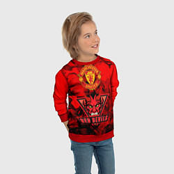 Свитшот детский Manchester United, цвет: 3D-красный — фото 2