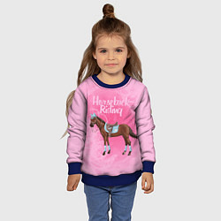 Свитшот детский Horseback Rading, цвет: 3D-синий — фото 2
