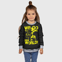 Свитшот детский One Piece We Go World, цвет: 3D-меланж — фото 2