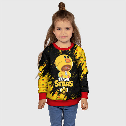 Детский свитшот BRAWL STARS SALLY LEON / 3D-Красный – фото 4