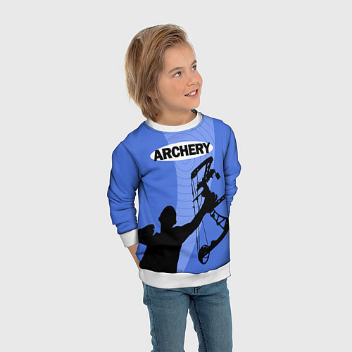 Детский свитшот Archery / 3D-Белый – фото 3