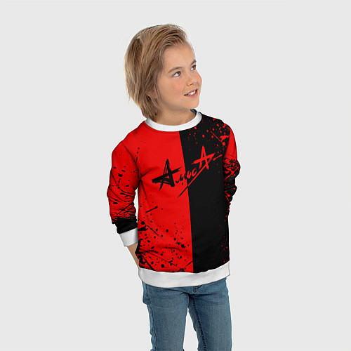 Детский свитшот АлисА / 3D-Белый – фото 3