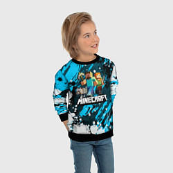 Свитшот детский Minecraft Майнкрафт, цвет: 3D-черный — фото 2