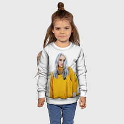 Свитшот детский BILLIE EILISH, цвет: 3D-белый — фото 2