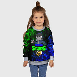 Свитшот детский BRAWL STARS CROW, цвет: 3D-меланж — фото 2