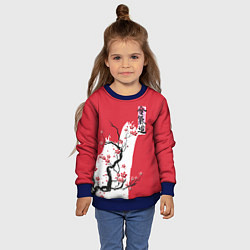 Свитшот детский Сакура Айкидо, цвет: 3D-синий — фото 2