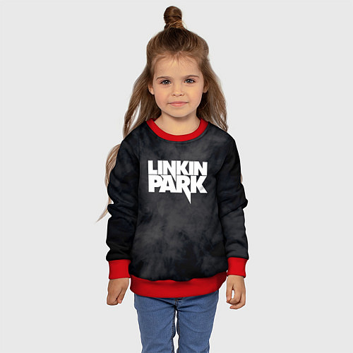 Детский свитшот LINKIN PARK / 3D-Красный – фото 4
