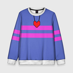 Свитшот детский UNDERTALE FRISK ФРИСК, цвет: 3D-белый