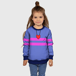 Свитшот детский UNDERTALE FRISK ФРИСК, цвет: 3D-синий — фото 2