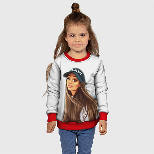 Детский свитшот Ariana Grande Ариана Гранде / 3D-Красный – фото 4