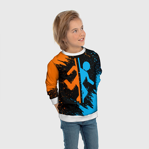 Детский свитшот PORTAL / 3D-Белый – фото 3