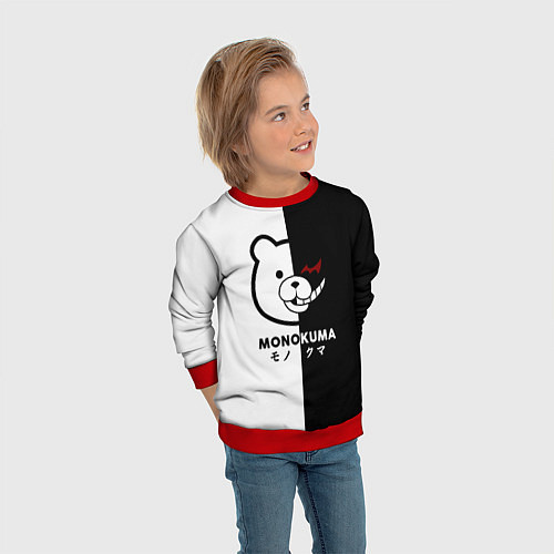 Детский свитшот Monokuma / 3D-Красный – фото 3