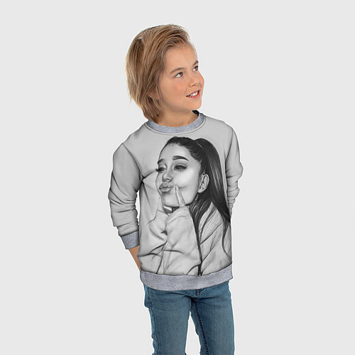 Детский свитшот Ariana Grande Ариана Гранде / 3D-Меланж – фото 3