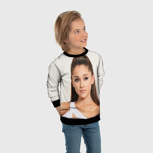 Детский свитшот Ariana Grande Ариана Гранде / 3D-Черный – фото 3