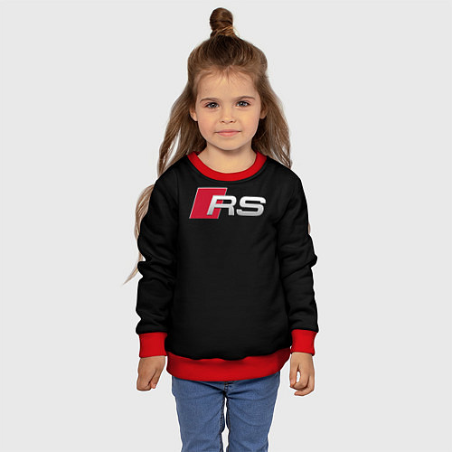 Детский свитшот AUDI RS / 3D-Красный – фото 4