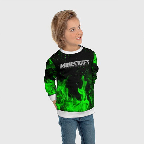 Детский свитшот MINECRAFT / 3D-Белый – фото 3