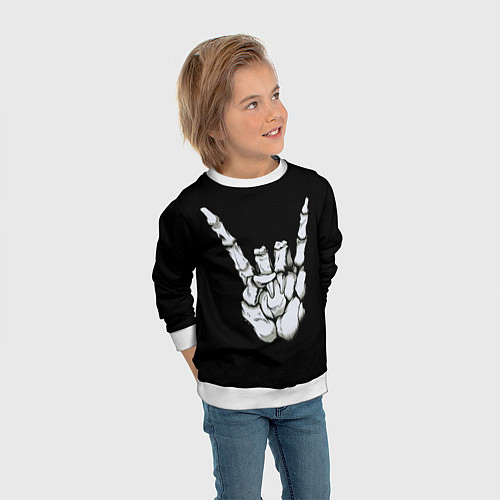 Детский свитшот Rock / 3D-Белый – фото 3