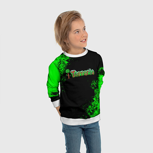 Детский свитшот Terraria / 3D-Белый – фото 3